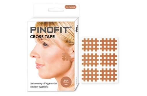 Kép PINOTAPE® Cross Tape Medium tapasz - Világos bézs, 120 db (3,5 x 3,0 cm)