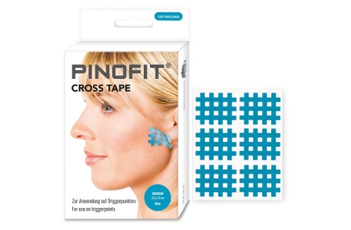 Kép PINOTAPE® Cross Tape Medium tapasz - Kék, 120 db (3,5 x 3,0 cm)