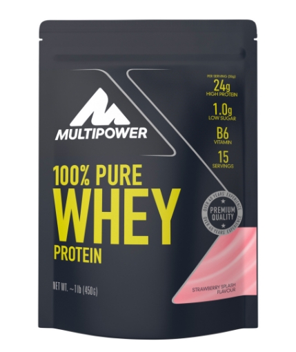 Kép 100% Pure Whey Protein - 450g - Eper MPower