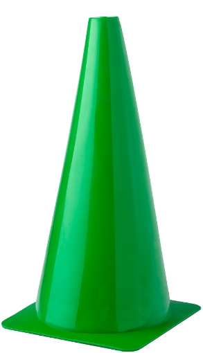 Kép Műanyag edzőkúp 45 cm - Zöld - Teamsport