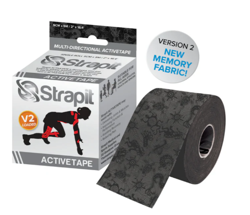 Kép Activetape 5 cm x 5 m - Szürke/Fekete STRAPIT