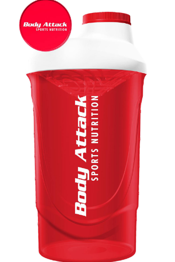 Kép PIROS-FEHÉR SHAKER 600 ML BODY ATTACK
