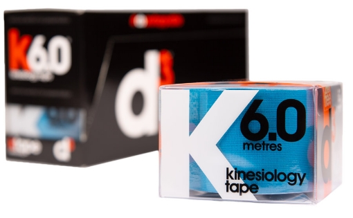 Kép K6.0 Kineziológiai Tapasz Elektromos Kék 5cm x 6m - d3Tape