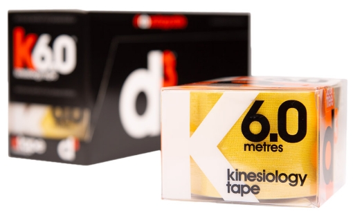 Kép K6.0 Kineziológiai Tapasz Sárga 5cm x 6m - d3Tape
