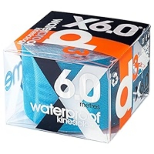 Kép d3Tape X6.0 Waterproof kineziológiai tapasz - Elektromos kék, 5 cm x 6 m