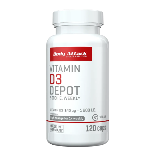 Kép D3-vitamin Depot - 120 kapszula Body Attack