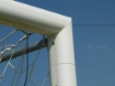 Kép Poarta Fotbal Aluminiu 7.32x2.44 m, cu cadru fix de sol