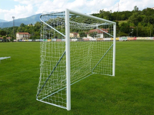Kép Poarta Futsal Aluminiu 3x2 m, independenta, cu colturi sudate si suporturi rabatabile pentru plasa