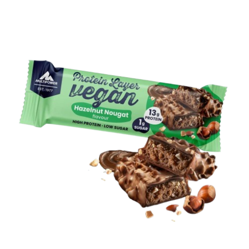 Kép Vegán fehérjeszelet 55g - Mogyorós nugát
