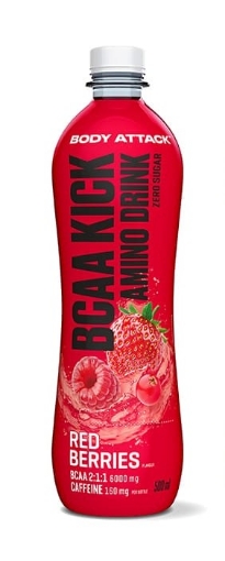 Kép BCAA KICK Piros Bogyók - 500ml Body Attack