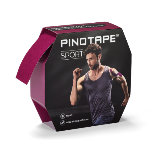 Kép Kineziológiai Tapasz PINOTAPE® Sport - 31m Bordó
