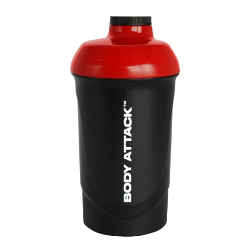 Kép FEKETE/PIROS SHAKER 600 ML BODY ATTACK