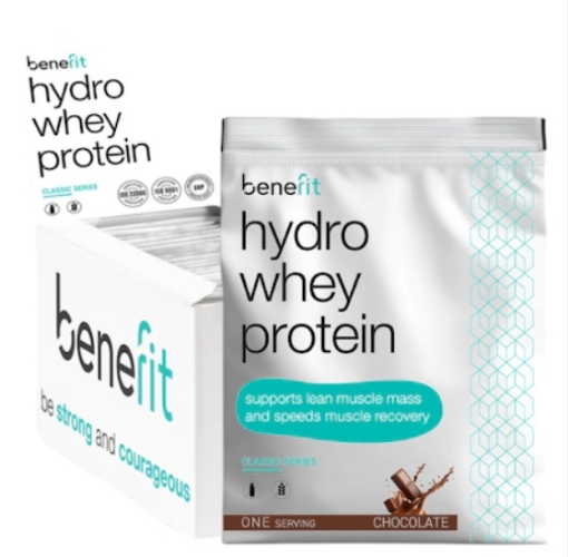 Kép Hydro Whey Protein 34 g – Eper-Banán – Benefit